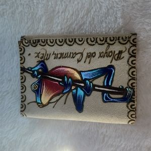 Playa del Carmen frog leather wallet